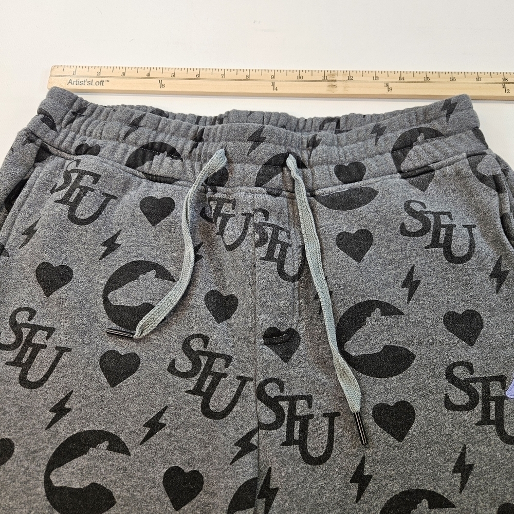 Alex’s stupid Studio STU Sweatpants Size Large Gray And Black A.S.S - Picture 8 of 9